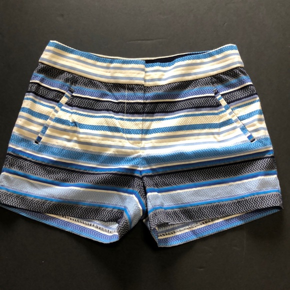 J. Crew shades of blue and white striped shorts - Picture 2 of 4